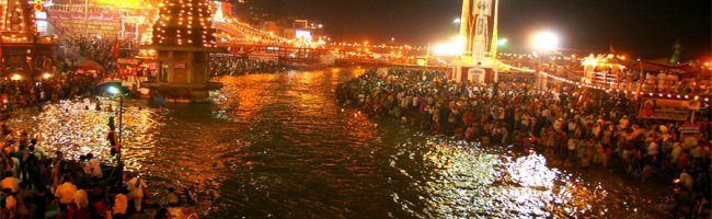 Uttarakhand Ganga Ghats Night View