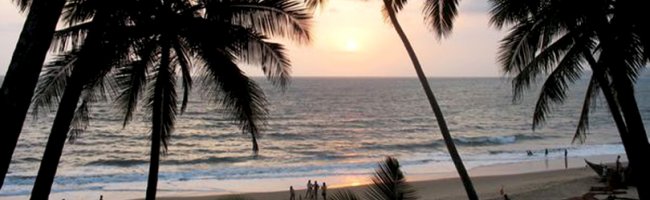 Sunset view at Kondura Beach.