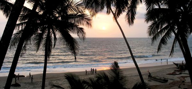 Sunset view at Kondura Beach.