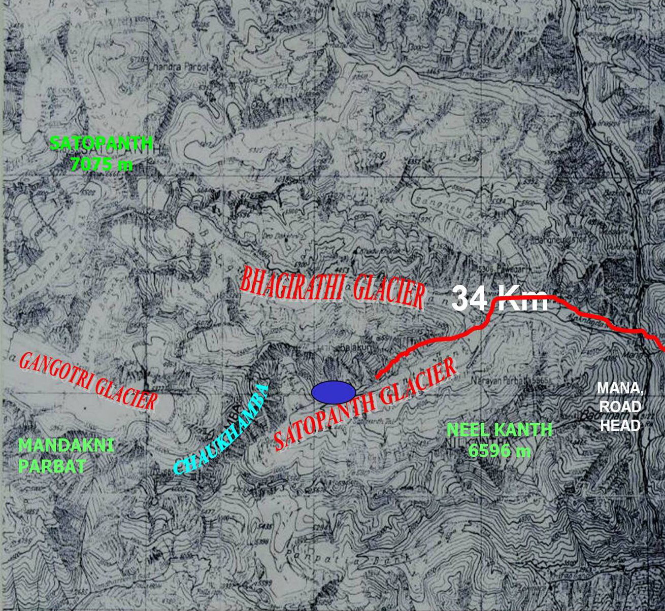 Map of Badrinath 