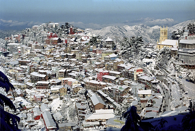 Snowfall in Shimla city